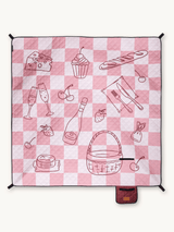 Rose Brunch - Manta de picnic y playa (aislada) 200 x 200 cm - XXL Manta de picnic de PET reciclado - impermeable y cálida