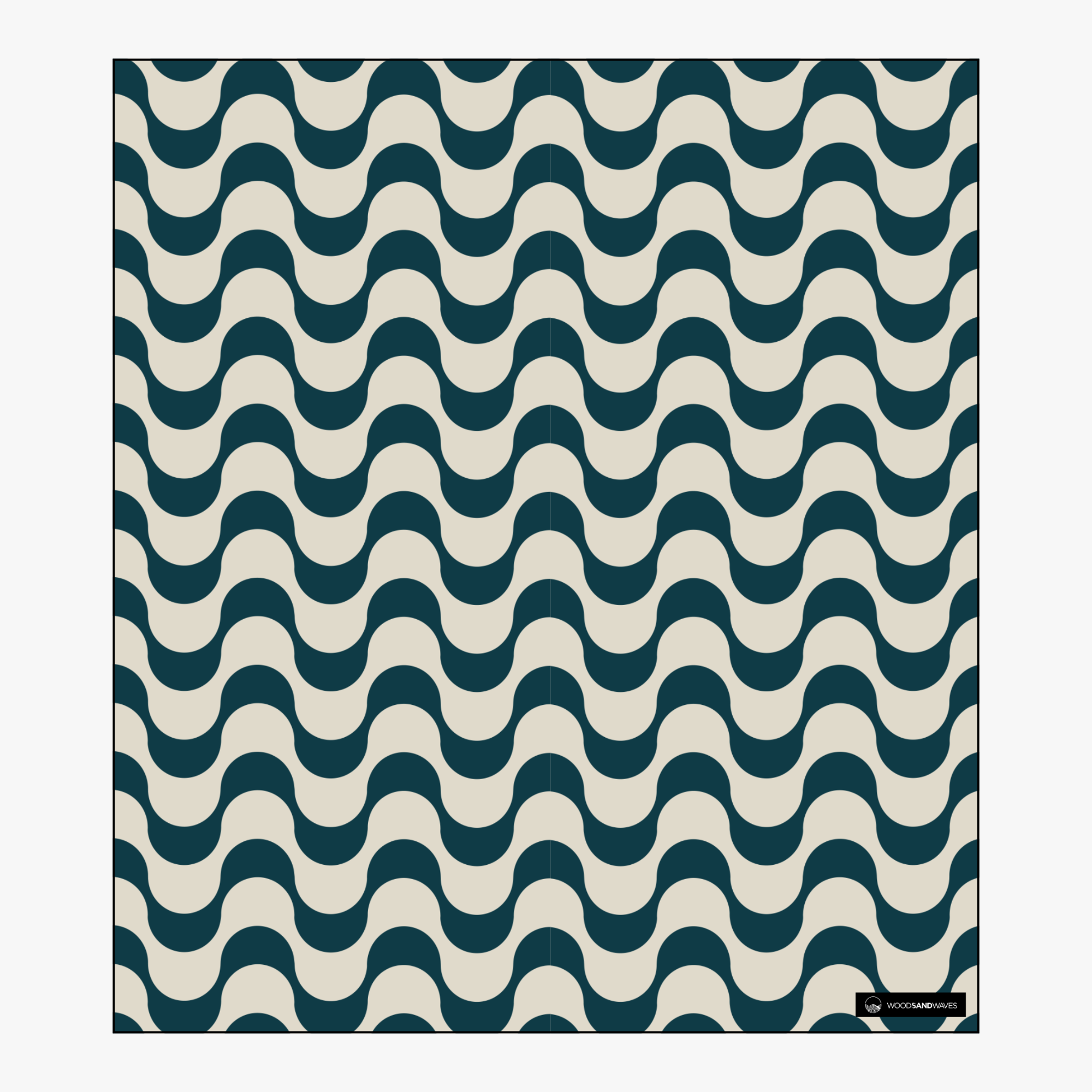 Copacabana - Stranddecke XXL - 180cm x 160cm - leicht, kompakt & sandabweisend - WOODSANDWAVES