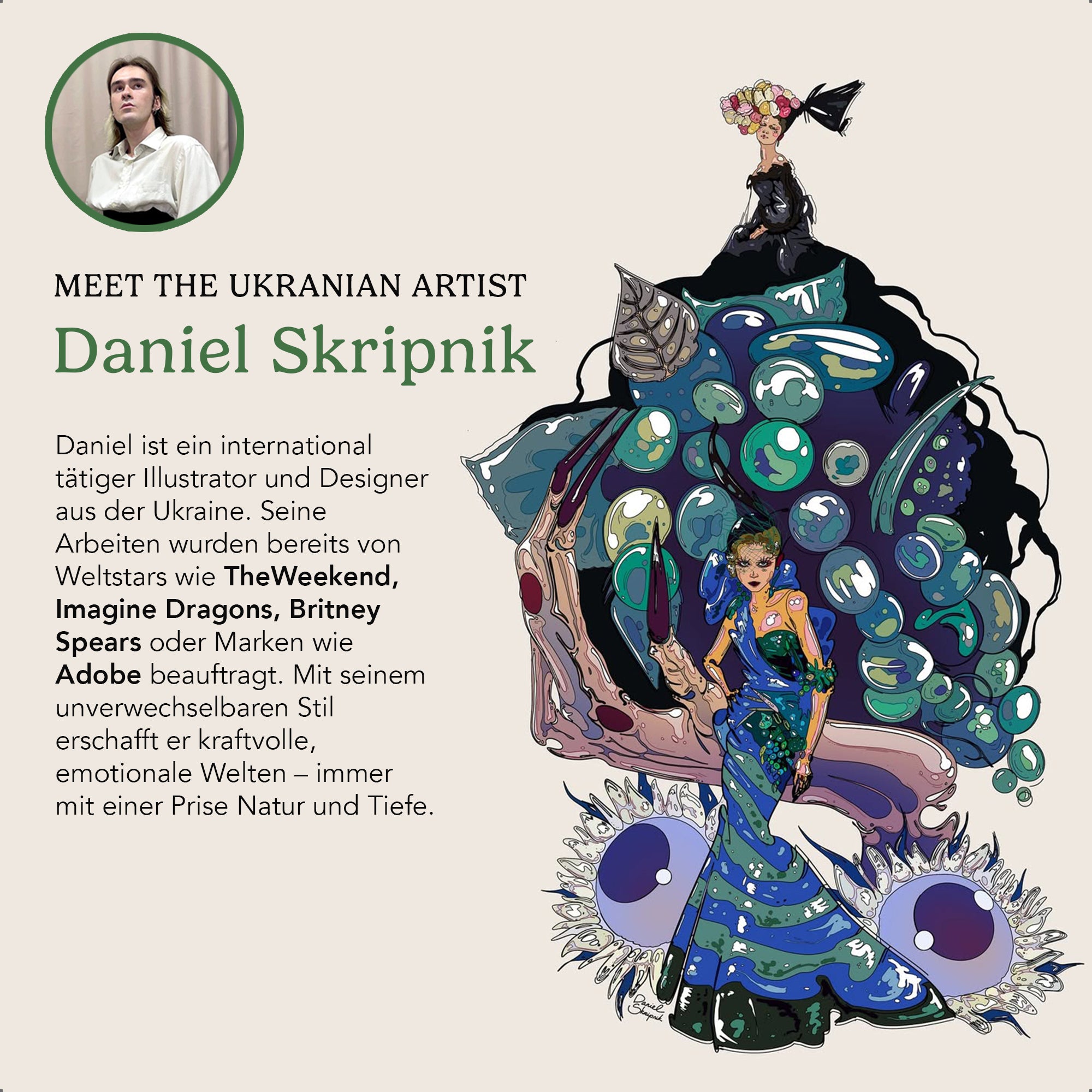 Wild Woods - Daniel Skripnik x WOODSANDWAVES - Ultra-leichtes Outdoor-und Wanderhandtuch  - 80cm x 40cm - WOODSANDWAVES