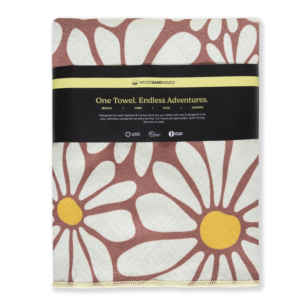 Flower Breeze - Stranddecke XXL - leicht, kompakt & sandabweisend - woodsandwaves.co