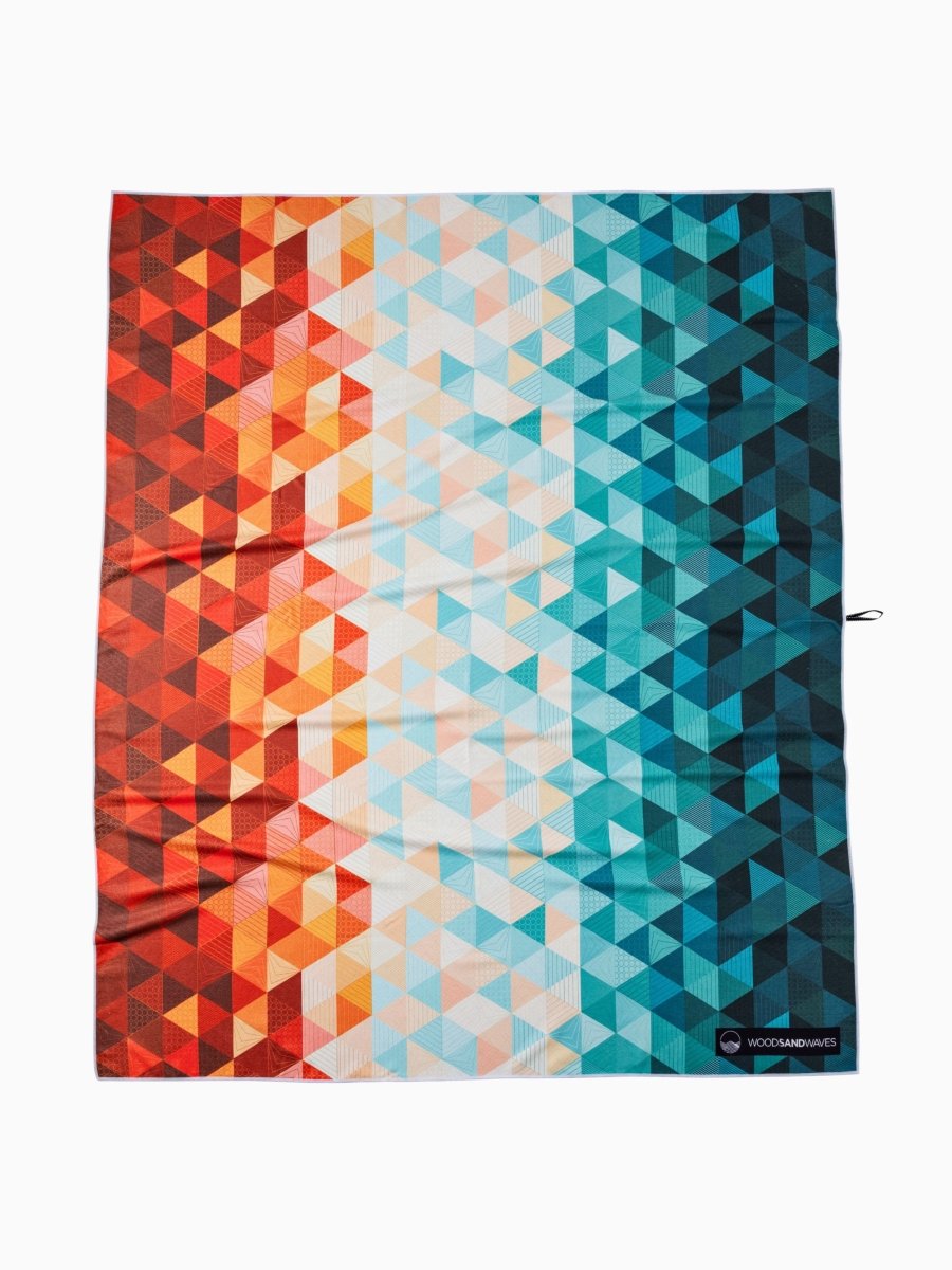 Kaleidoscope Orange - Stranddecke XXL - leicht, kompakt & sandabweisend - Kaleidoscope Orange - woodsandwaves.co
