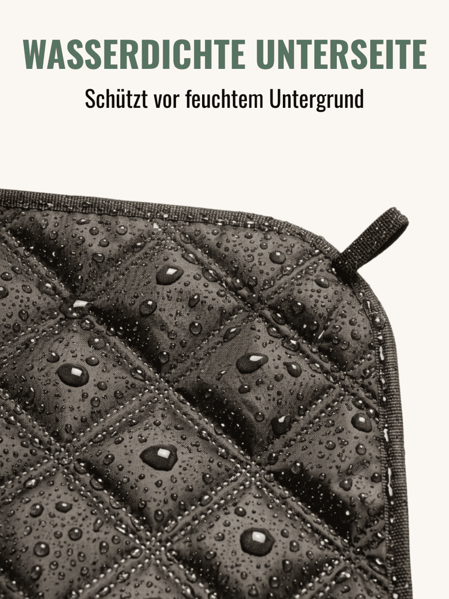 Sunshine - Picknick - und Stranddecke (isoliert) 200 x 200 cm - XXL Picknickmatte aus recyceltem PET - wasserdicht und wärmend - woodsandwaves.co